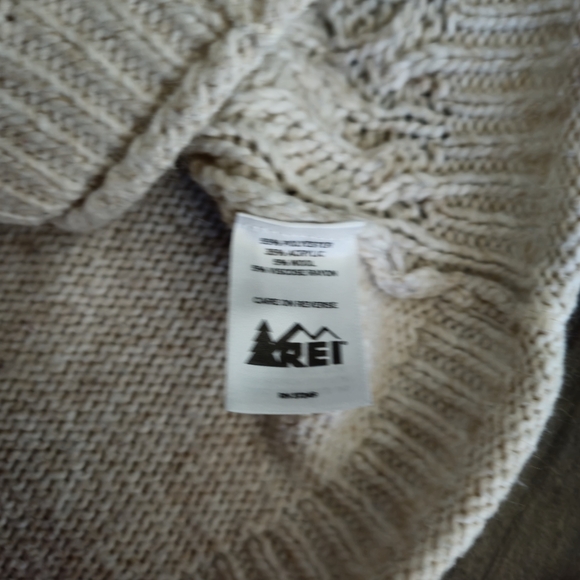 Rei full zip cable knit sweater sz large - Picture 5 of 6